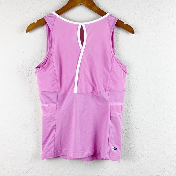 Adidas ClimaCool Active Fitted Tank Top Mixed Media Mesh Pink - Picture 4 of 7